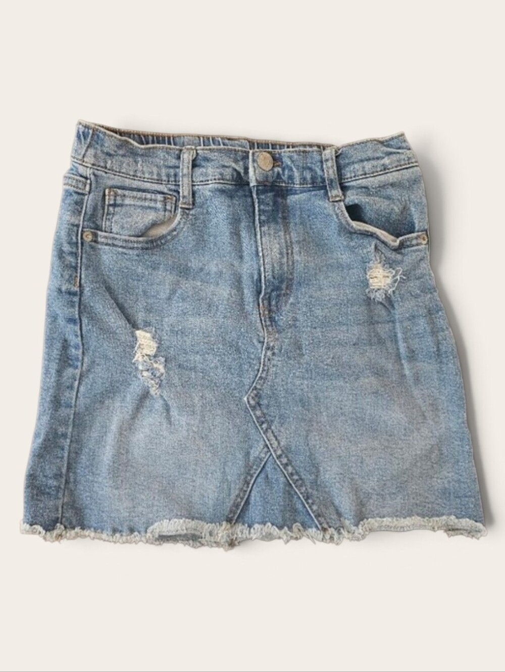 Cat & Jack Light Blue Distressed Denim Skirt